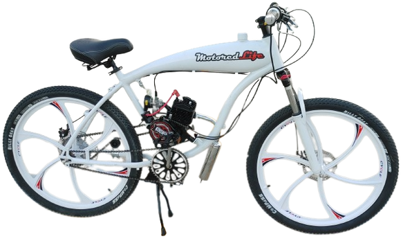 1/2 Gallon Motorized Bicycle - 66cc 80cc 85cc 100cc - MotoredLife for sale fastest bikes for sale