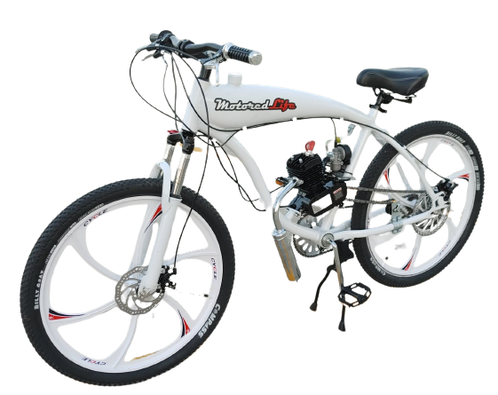 Riding in Style: The Complete 40mph 66/80cc 2-Stroke Gas Powered Bicycle Package! - MotoredLife